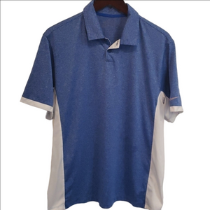 Nike Dry-Fit Golf shirt in blue and whote
